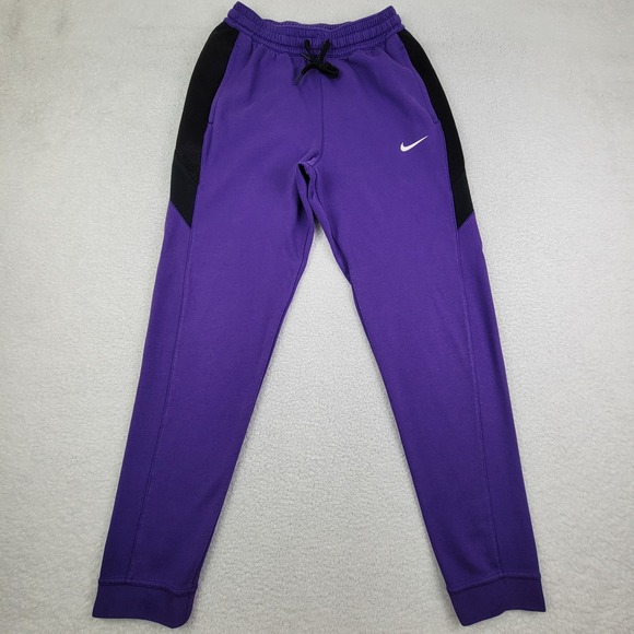 Nike Dri-FIT Pants Mens‎ Medium Purple Black Joggers CQ0307-545 Athletic Sweat - Picture 1 of 12